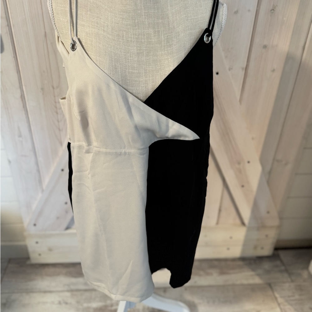 Elegant Black and Cream Women's Dress